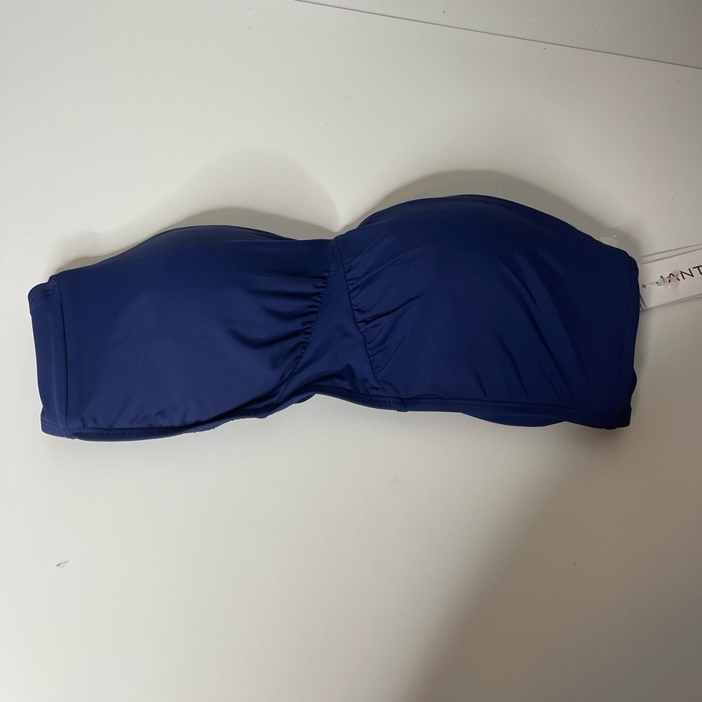 Jantzen Bandeau Bikini Top Navy Blue size 10 - Picture 3 of 7